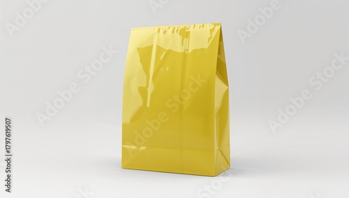 Blank Yellow Plastic Bag Mo...