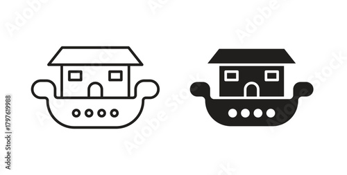 Noah Ark icon. Symbol, logo illustration. graphic icon set
