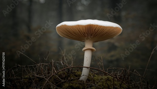 Isolated Armillaria mellea,...