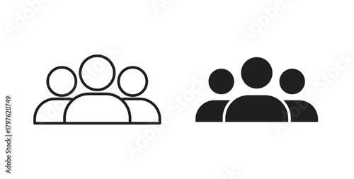 people icon. Symbol, logo illustration. graphic icon set