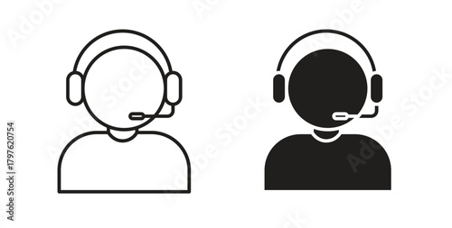 Personal assistant icon. Symbol, logo illustration. graphic icon set