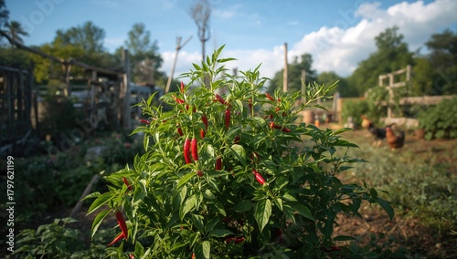 Red Spicy Chili Pepper Grow...