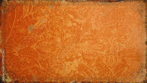 Textured orange wooden wall...