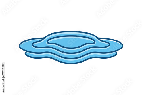 water ripples vector icon silhouette on white