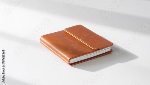 Leather Notebook Isolated A...