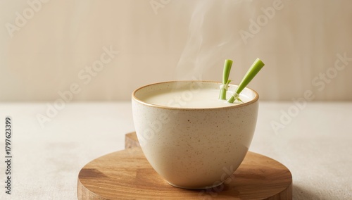 Hot Ginger milk served with...