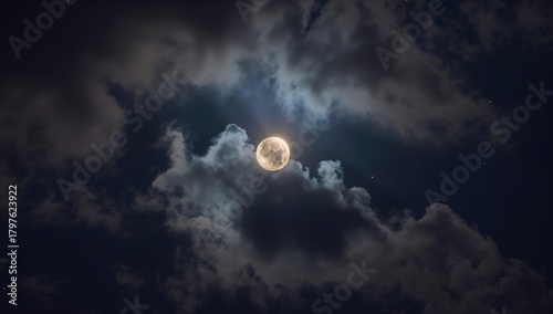 The moon illuminating a mos...