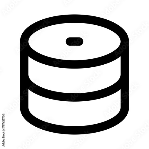 Database Server Professional Line Icon. Modern vector illustration representing data storage, backend systems, and secure digital infrastructure.