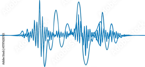 Sound Wave Abstract Illustration Dynamic Pulse of Frequency