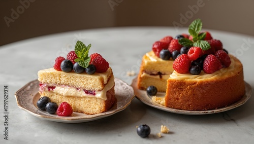 Delicious sponge cake toppe...