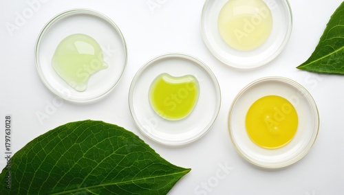 Green plant leaf and cosmet...