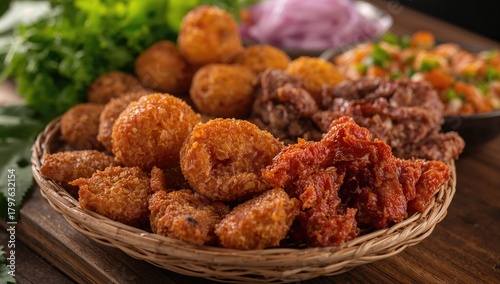 Various Fried Pork Snacks, ...