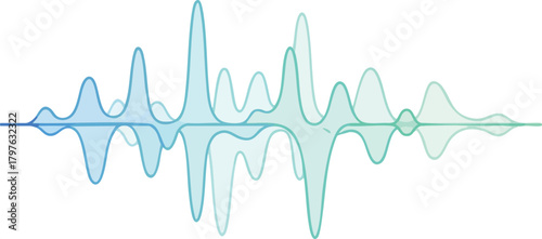 Dynamic Audio Waves Abstract Visualization of Sound Frequencies in a Modern Design