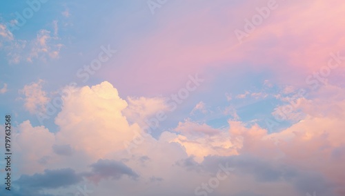 Abstract sky in pink and bl...