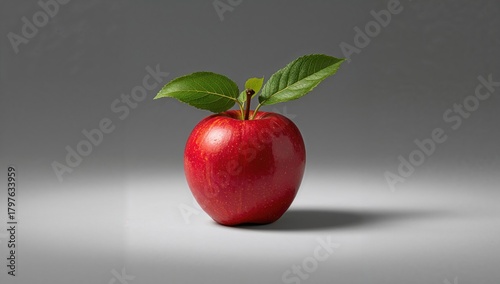 Red apples set against a gr...