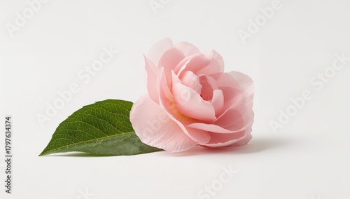 Pink Camellia Flower accomp...