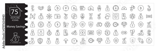 Money, Finance Icons Dollar, Savings, Investment Vector Set, Financial Wealth, Banking, Profit Illustration Pack, 3D Currency, Cash, Wallet, Payment Symbol Collection, Business Finance, Revenue.