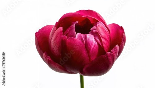 Peony flower in rich red hu...