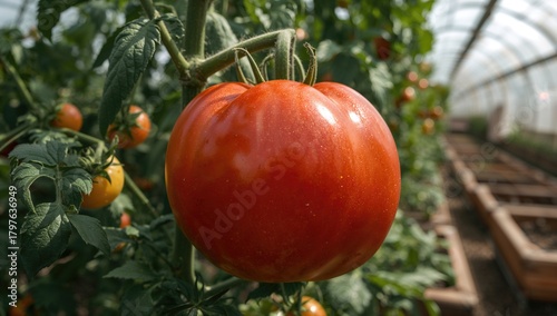 Vibrant red organic tomatoe...