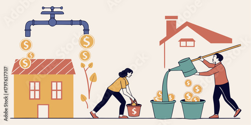 Building wealth and financial security with strategic investments and careful money management for long term stability and home ownership dreams