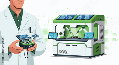 Innovative solar technology development with robotics for sustainable energy applications