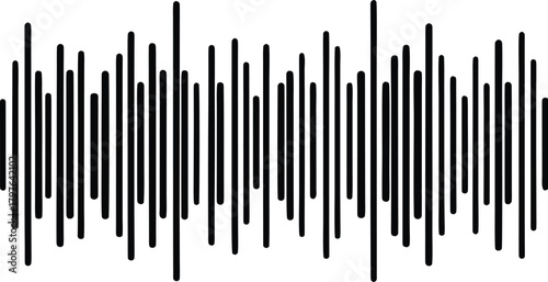Sound wave equalizer bars graphic abstract pattern