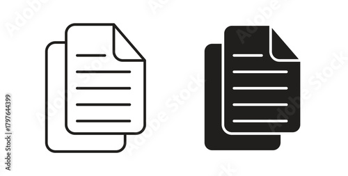 Copy icons set isolated on white background flat vector illustration.