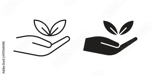 Environment icons set isolated on white background flat vector illustration.