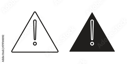 Error icons set isolated on white background flat vector illustration.