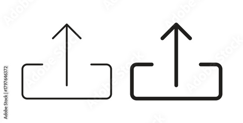 Export icons set isolated on white background flat vector illustration.