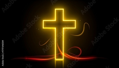 Radiant Neon Cross