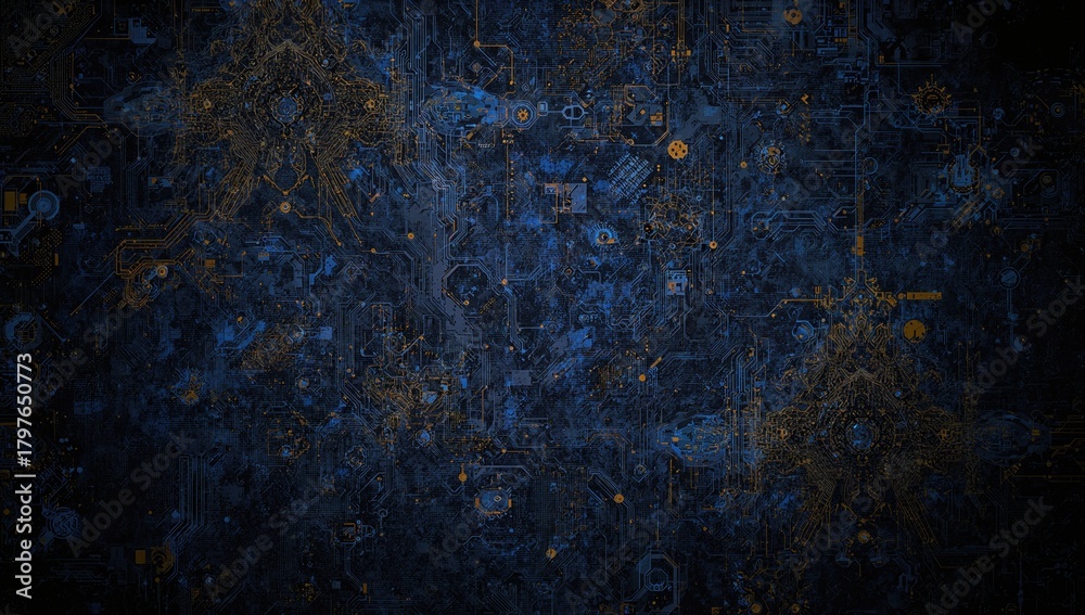 Naklejka premium Technological textured backdrop, fractal patterns, efficiency