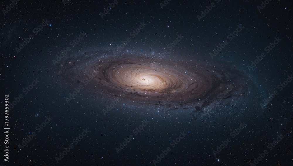 Naklejka premium Science fiction representations of galaxies and stars in space, emphasizing the wonder of cosmic exploration