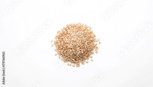 Wallpaper Mural Oat bran displayed on a white surface, fiber-dense choice Torontodigital.ca