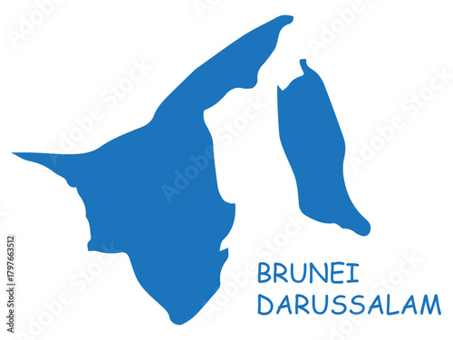 Illustrated Map of Brunei