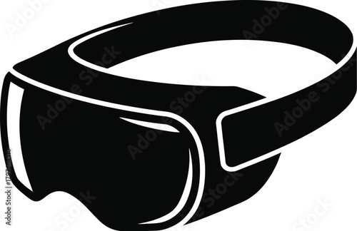Modern virtual reality goggles technology illustration