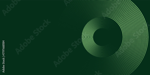 Dark green abstract background with diagonal rounded lines. Geometric stripe line art design. Simple geometric pattern. Modern graphic element. Suit for banner