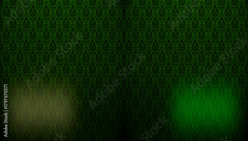 Abstract dark green background with geometric pattern and soft light effect