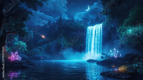 underwater scene with underwater world