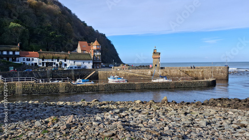 South west Coastal path. The harbour in Lynmouth , Devon, UK.