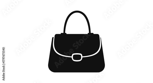 black leather bag