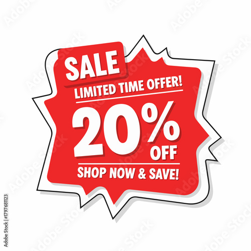 Bold Marketing Graphic Announcing Up to 20% Off