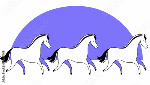 vector illustration of a horse