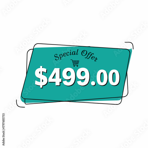 Only for 499. Vector illustration badges of under rupees 499 price tag. Round flat design labels, Business shopping concept. 