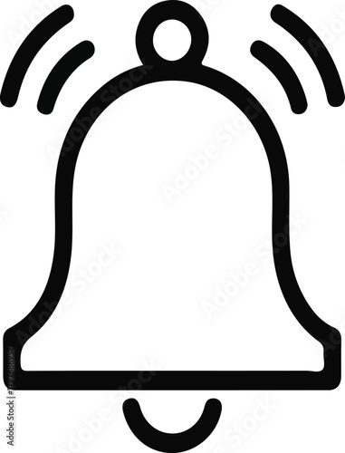 Notification bell icon vector illustration. Notification bell icon, alert icon for incoming inbox message, ringing bell and notification.
