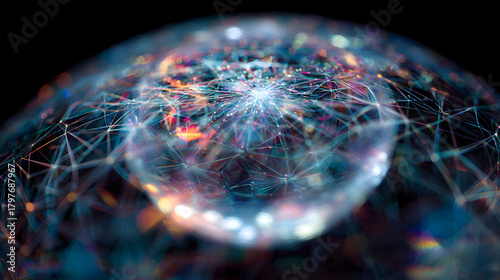 Holographic Prism Sphere With Radiant Light Matrix