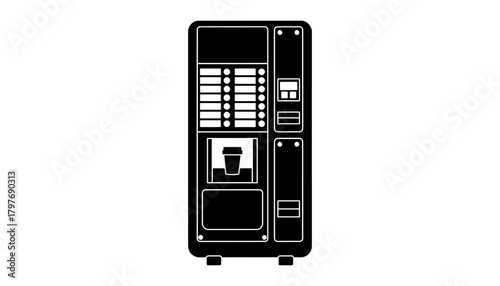 Vending machine vector illustration automated retail machine