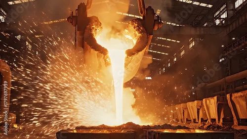 River of Liquid Fire A Cinematic Slow Motion of a Foundry Pour
