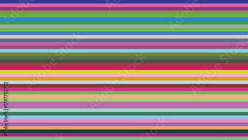 Abstract colorful horizontal striped pattern for background texture or textile print