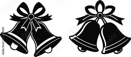 A Set of Wedding Christmas bells illustration